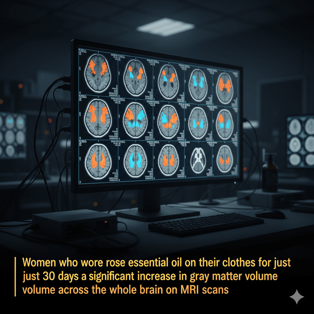 Rose Essential Oil and Brain Gray Matter: What the MRI Study Suggests