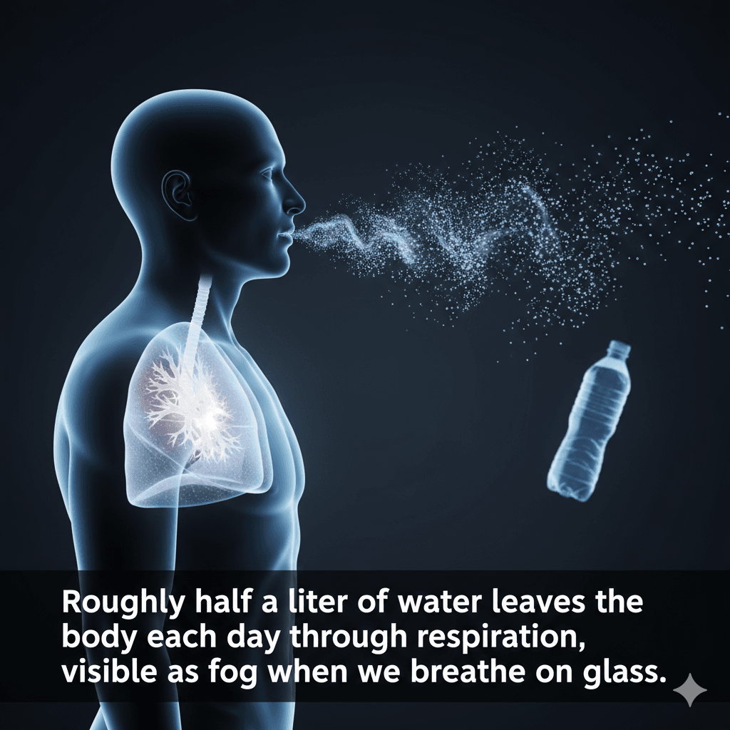 How Much Water Leaves the Body Through Respiration?