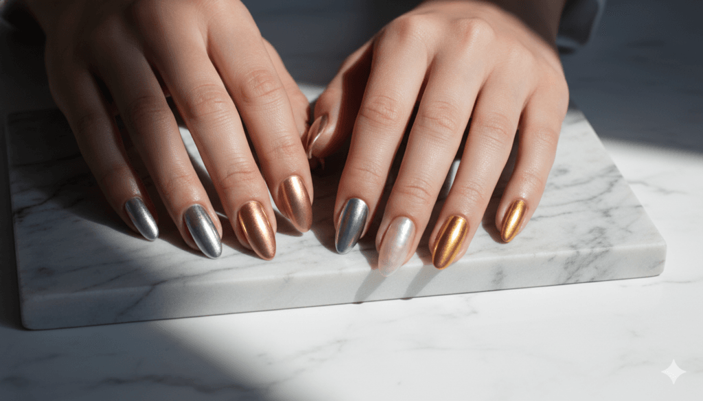 TOP 15 Trending chrome nails Designs for Pinterest