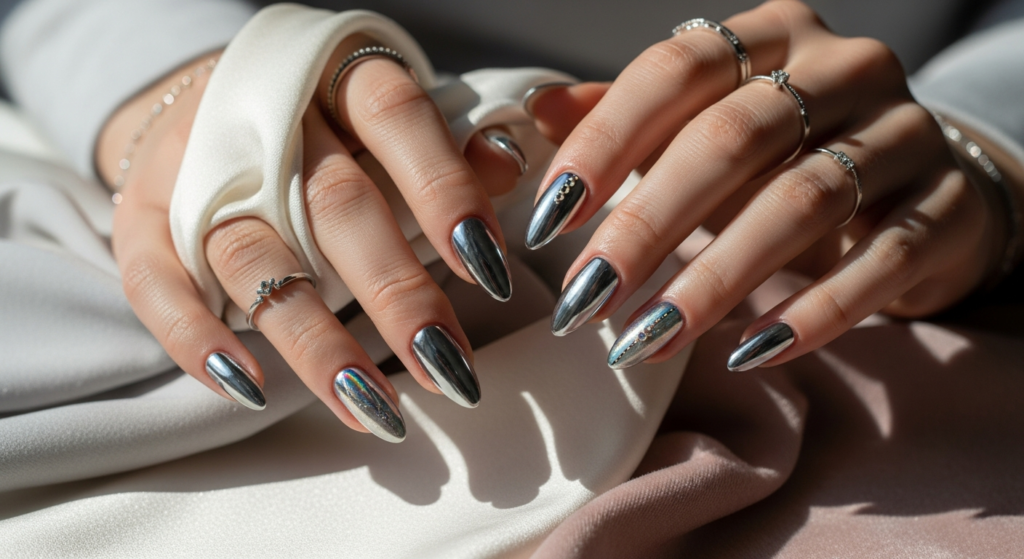 TOP 12 Stunning simple nails chrome Looks That Go Viral